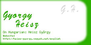 gyorgy heisz business card