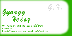 gyorgy heisz business card